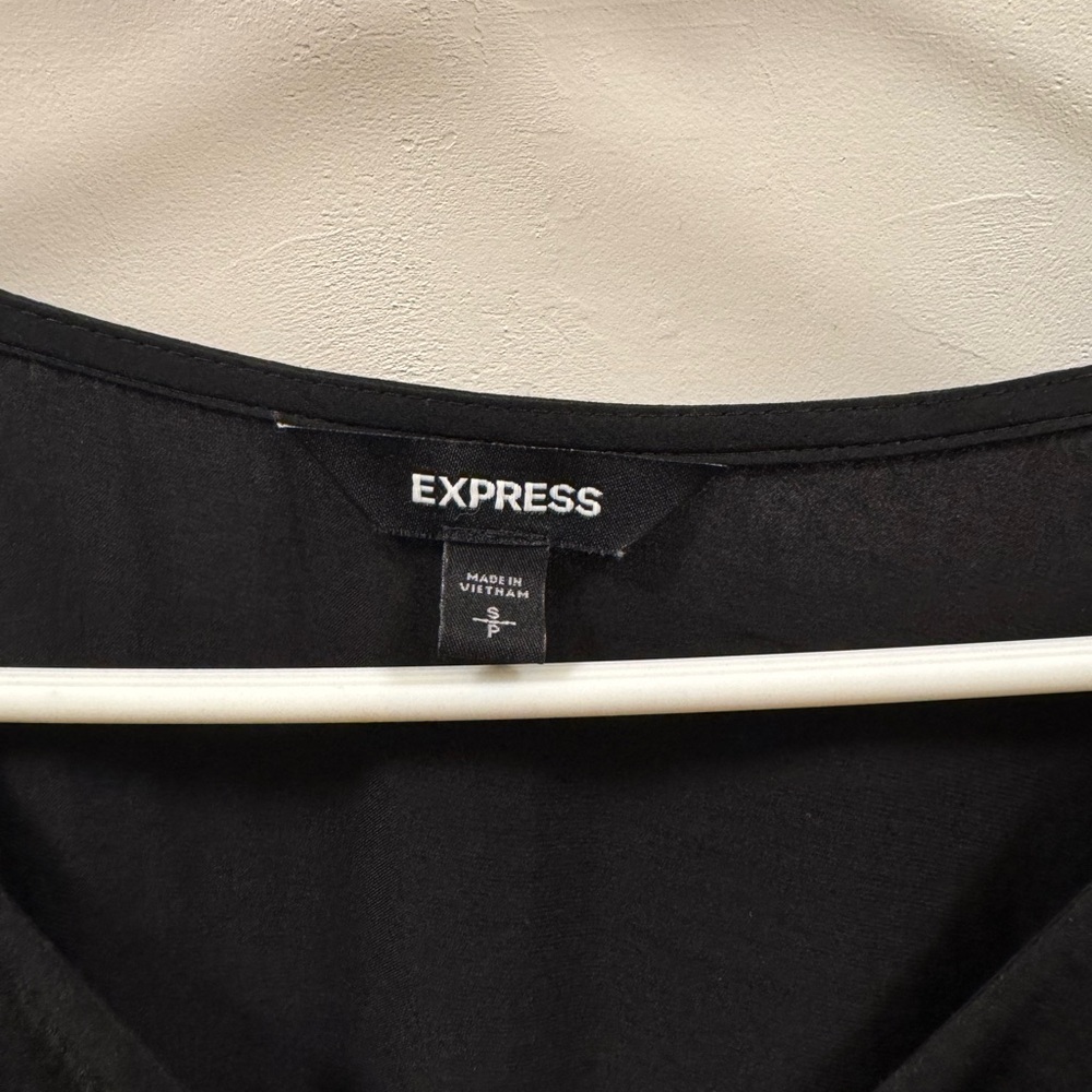 Express Black Ruffle Mini Dress - Picture 2 of 3